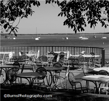 Madison Memorial Union Terrace Black and White