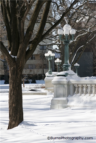Picture of Lamp Posts and Snow